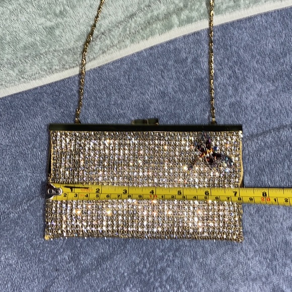 Gorgeous Isabella Adams evening crystal dragonfly evening bag bridal clu… - Picture 11 of 12